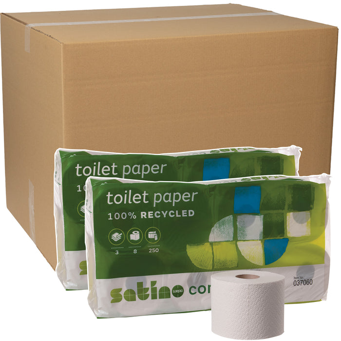 Toilettenpapier - 3-lagig - Recycling (144 Rollen)