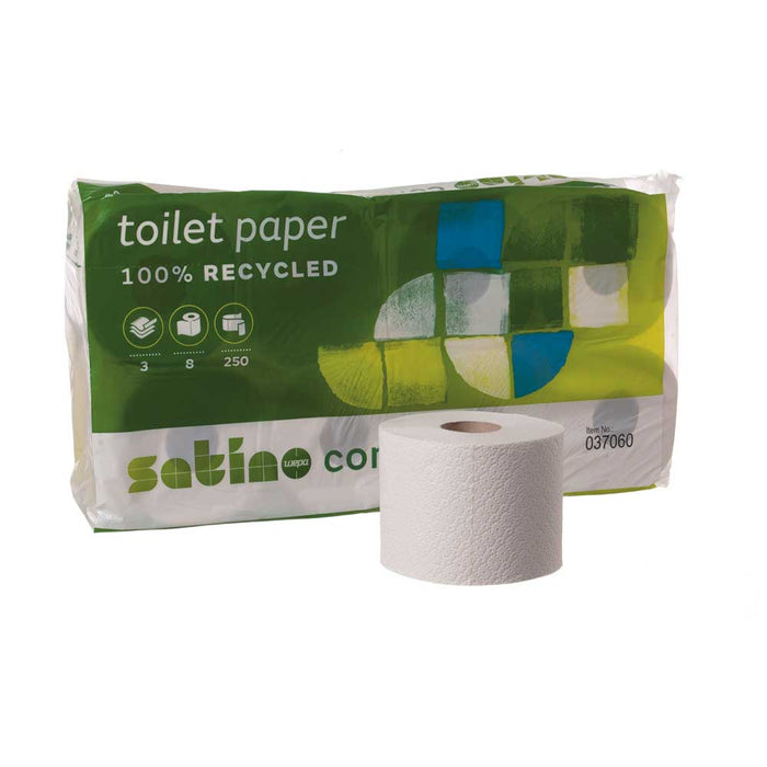 Toilettenpapier - 3-lagig - Recycling (144 Rollen)