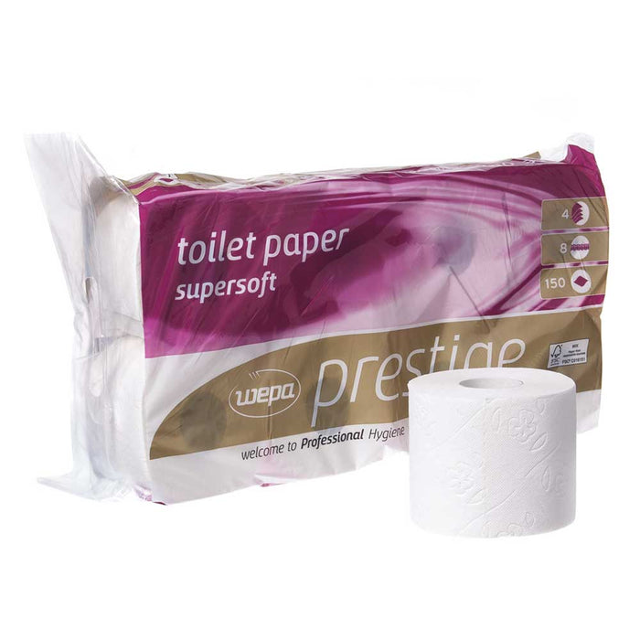 Toilettenpapier - 4-lagig - Zellstoff (144 Rollen)